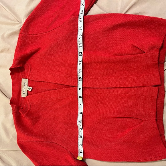 Philosophy Republic Red Cardigan Small - Picture 5 of 7